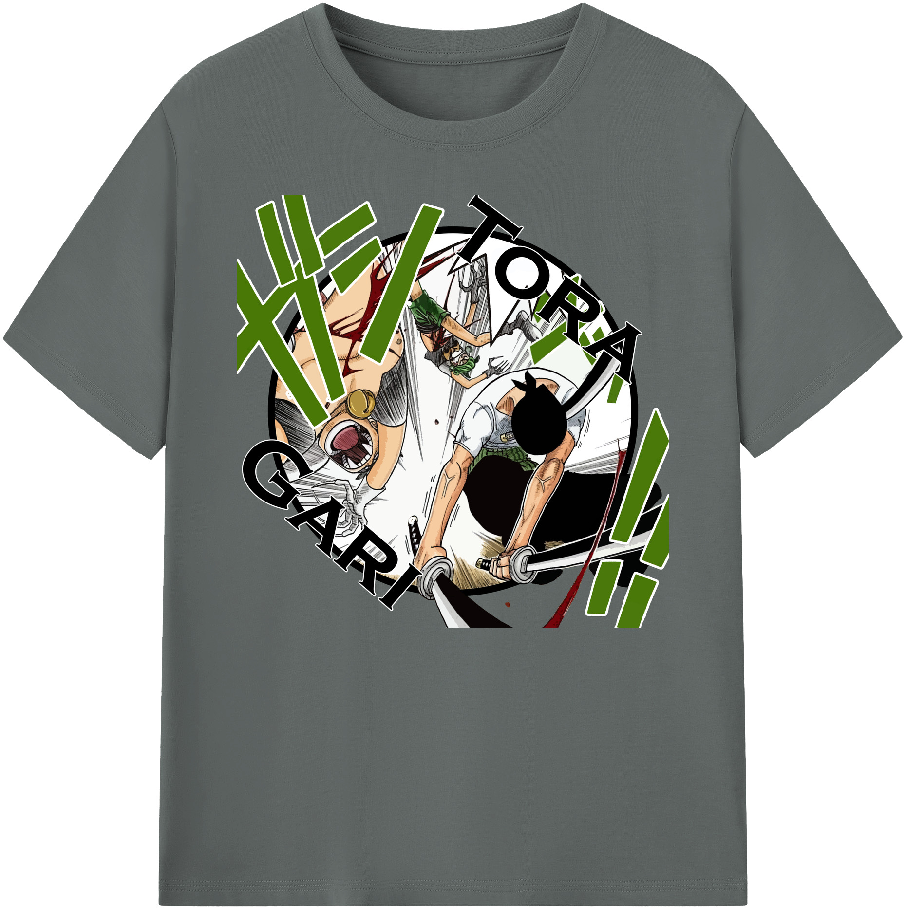 ワンピース ロロノア・ゾロ ONE PIECE Roronoa Zoro 綿100％ メンズ半袖Tシャツ｜肌触りやわらか＆通気性